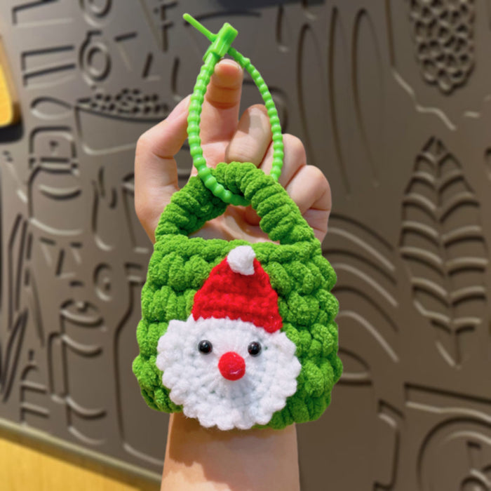 Wholesale Christmas hand-woven wool bag,  earphone bag,  mini coin purse,   pendant