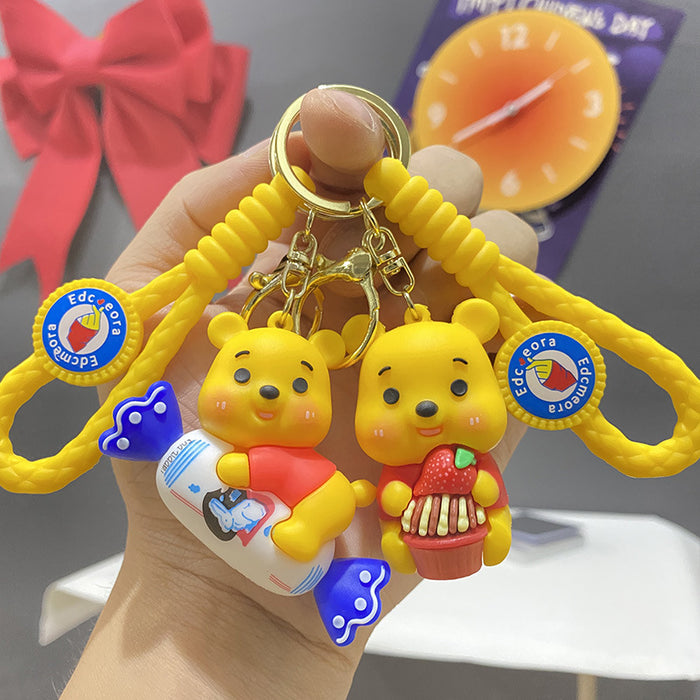 Wholesale Cute cartoon dessert-themed bear keychains