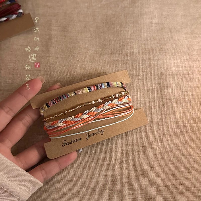 Wholesale Woven rope bracelet for women, hand rope for students, layered bracelet accessories