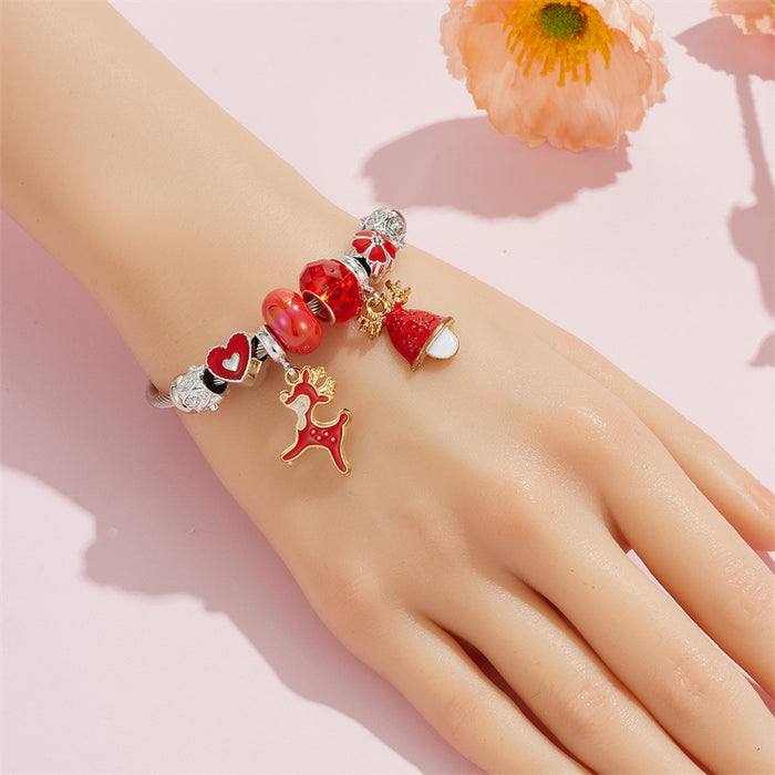 Wholesale Stainless Steel Christmas Charm Bracelet Women' s Fashion Accessory MOQ≥2