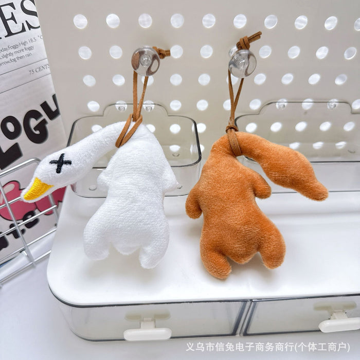 Wholesale Roast Duck Squeaky Pendant Big Goose Doll Bag Pendant Student Gift Lanyard Pendant Doll Batch Goods