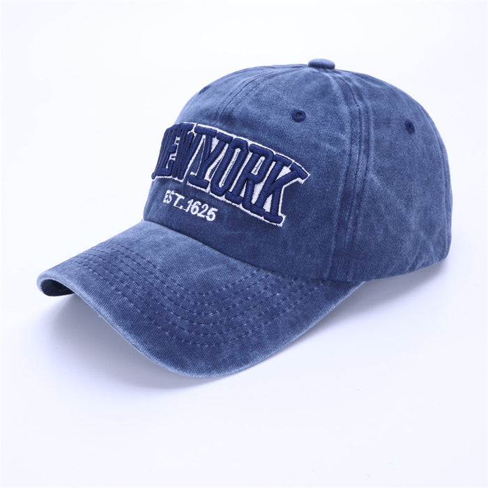 Wholesale Washed cotton hat embroidered baseball cap duckbill cap sun hat embroidered baseball sun hat