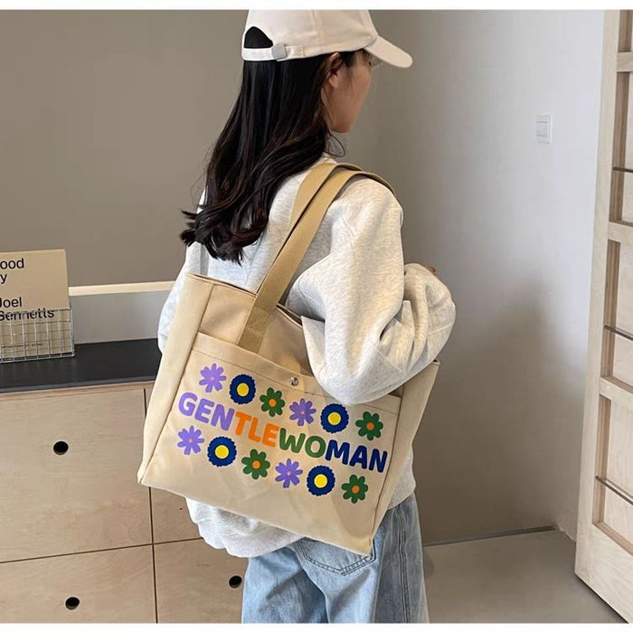 Wholesale Large canvas floral tote bag