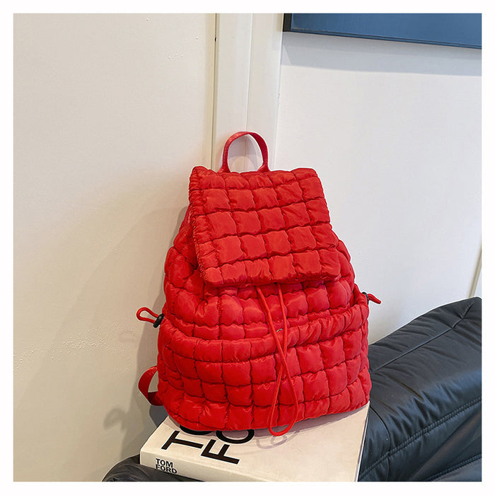 Wholesale Plaid Pleated Backpack JDC-BP-Runj001