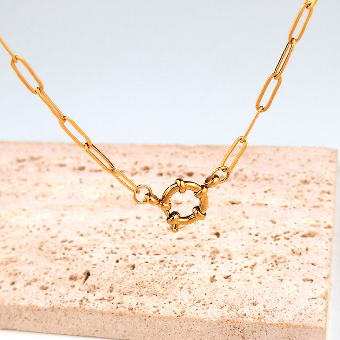 Wholesale Stainless Steel Pendant Necklace — NK Chain with Spring Claspv