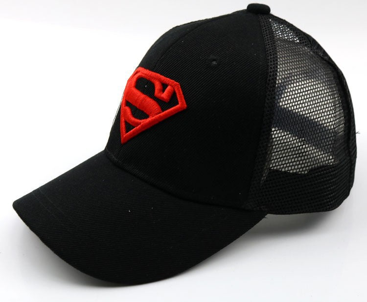 Wholesale Red Solid Color Kids Baseball Cap With Wide Brim Sunscreen Dome Top Trendy Gift