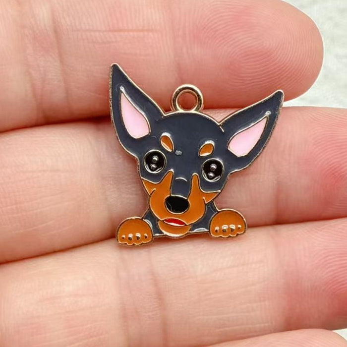 Wholesale 10pcs Cute Cartoon Dog DIY Accessories,  Charms,  Headwear,  Necklace,  Earrings Pendant