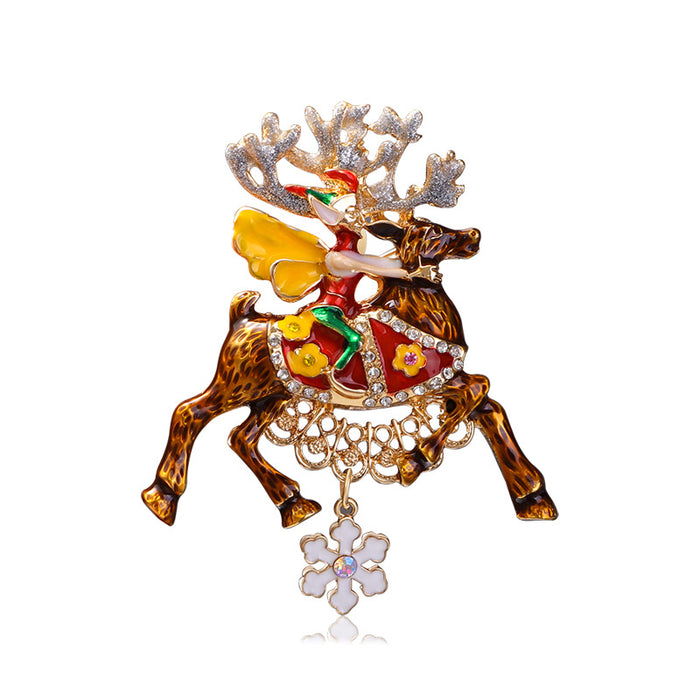 Wholesale Christmas animal elements pin accessories brooch