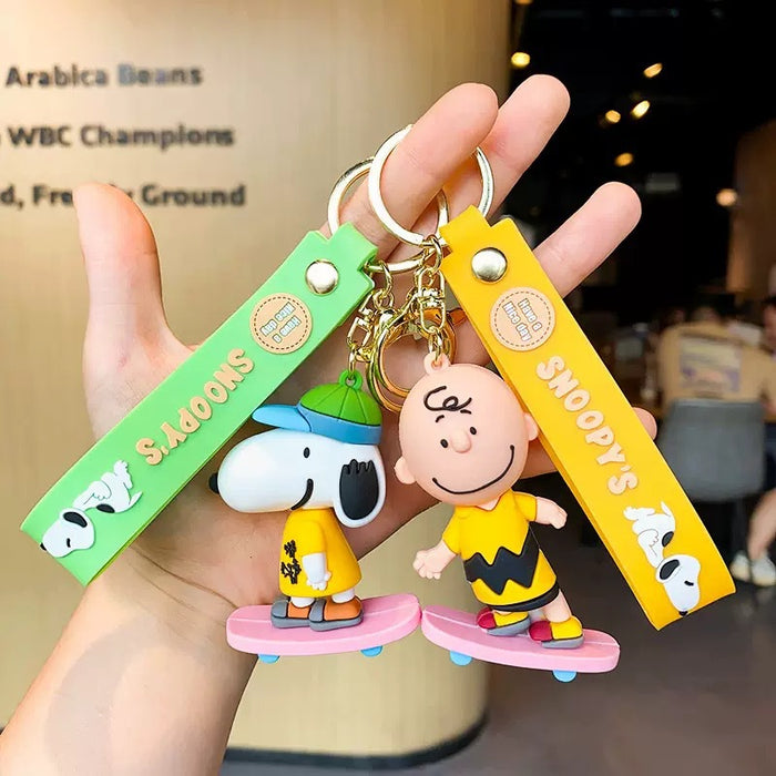 Wholesale Skateboard Key Chain Cartoon Doll School Bag Pendant Cute Pendant Small Gift