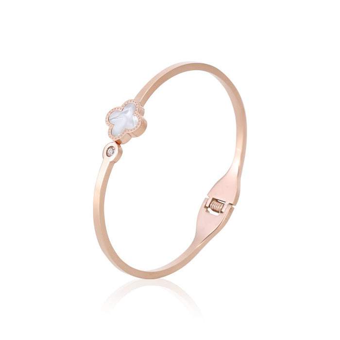 Wholesale Classic Clover Diamond Bracelet Titanium Steel Accessory Stainless Steel Minimalist Jewelry