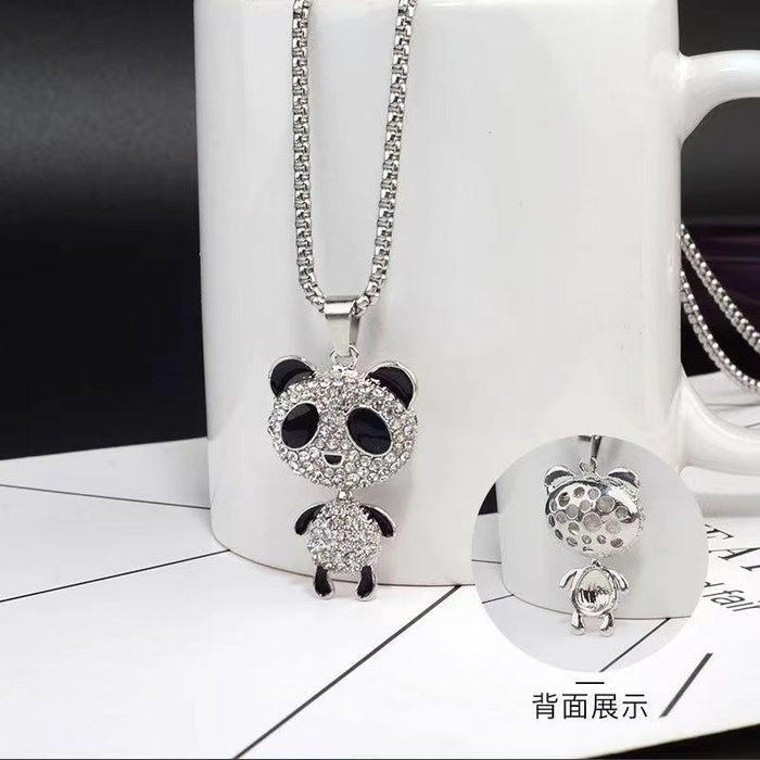 Wholesale Full Diamond Simple Cartoon Children's Stainless Steel Necklace JDC-NE-YSJZ007