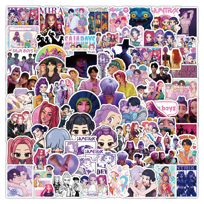 Wholesale 104pcs K-Pop  Anime Graffiti Stickers for Water Bottles
