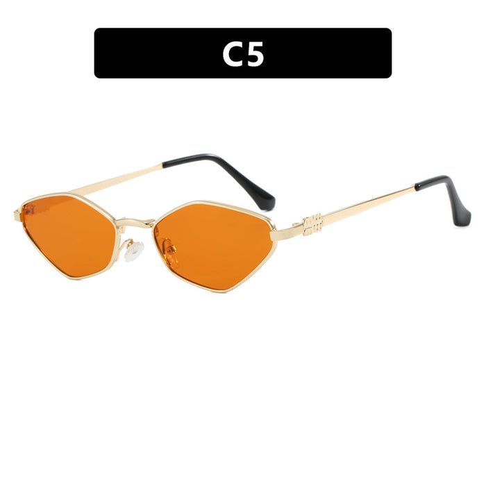 Wholesale New metal frame cat eye sunglasses, retro street photography sunglasses, sunglasses