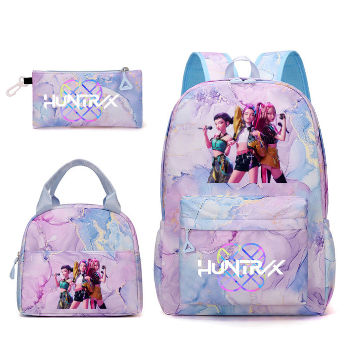 Wholesale Children' s KPOP Series Multi-Color Backpack Bags Three-Piece Set