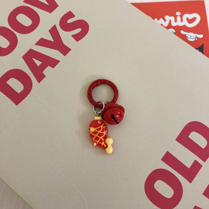 Wholesale Circle Button Cute Cartoon Student Backpack Keychain Car Couple Key Pendant