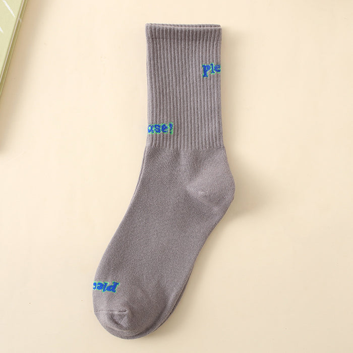 Wholesale Niche Men's Medium Socks, Alphabet Skateboarding Socks, Sports Long Socks, Women's Socks