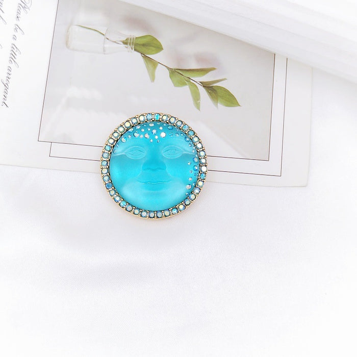Wholesale face exquisite diamond personality color elegant brooch