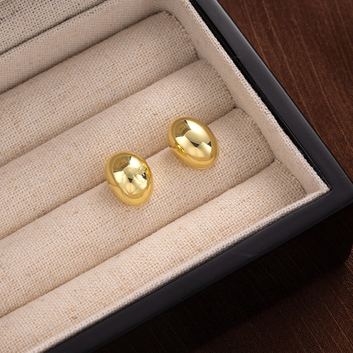 Wholesale Gold and Silver Earrings Fashion Simple Metal Earrings Fashionable