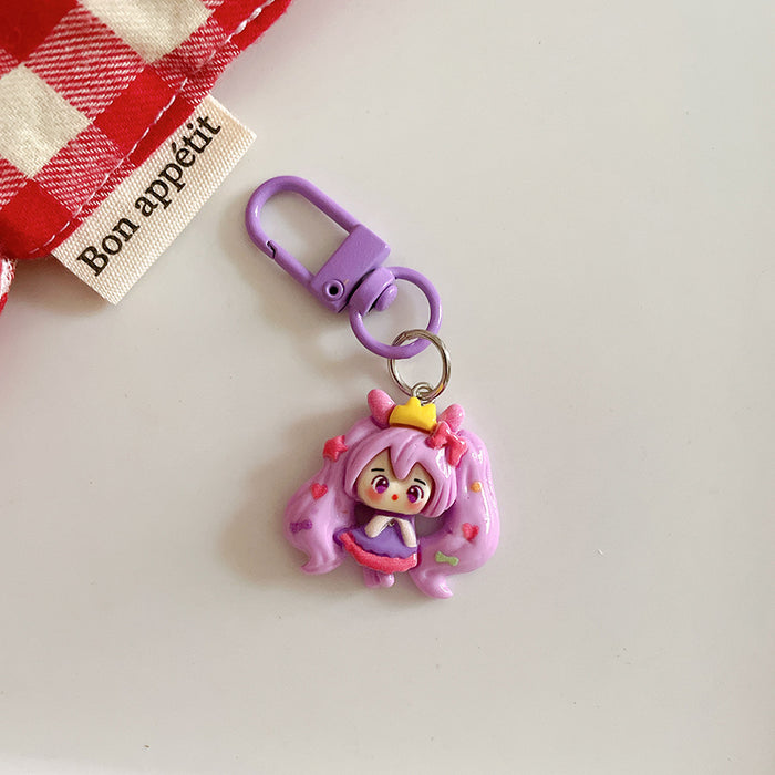 Wholesale Cute cartoon keychain pendant backpack hanging accessory with accessories