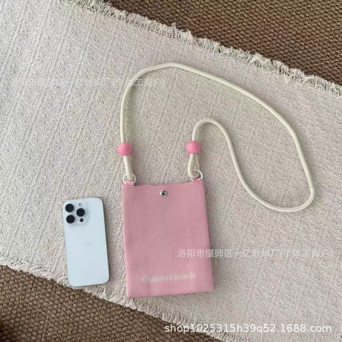 Wholesale Knitted Crossbody Bag with Rope and Beads Cute Phone Purse MOQ≥3