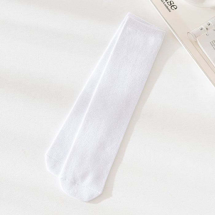 Wholesale Combed cotton three bar striped socks with straight leg and high leg design, versatile socks