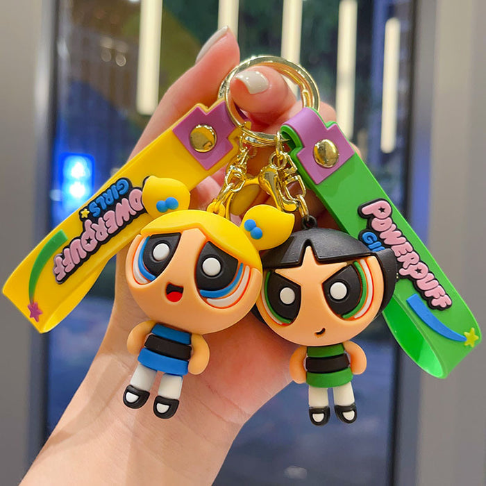 Wholesale Power puff Girls Keychain Cute and Small Gift