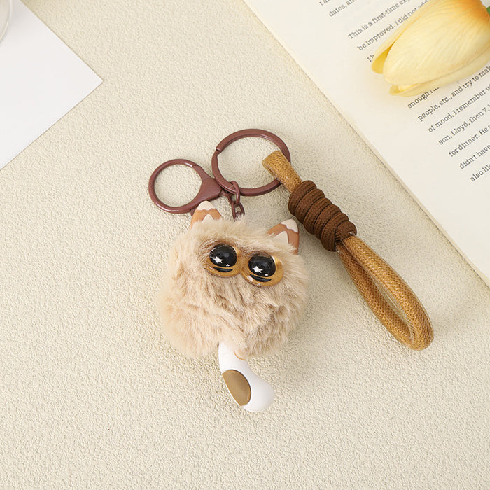 Wholesale  Plush Monster Pumpkin Ghost Keychain Flexible Rubber Pendant