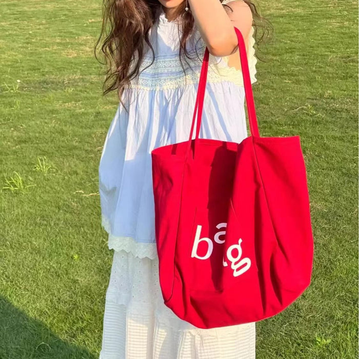 Wholesale Large capacity shoulder bag, canvas bag, tote shopping bag, letter printed bag