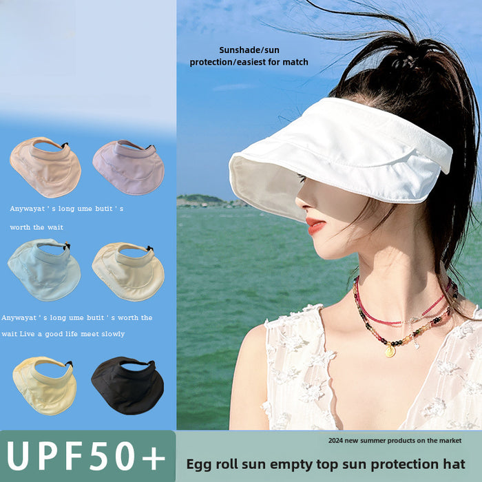Wholesale Anti-UV foldable hat sunshade lightweight portable empty top breathable sun protection hat