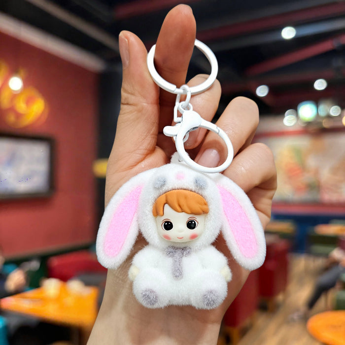 Wholesale Cute Flower Blossom Demon Special Bright Keychain Student Backpack Hanging Couple Car Key Chain Small Gift