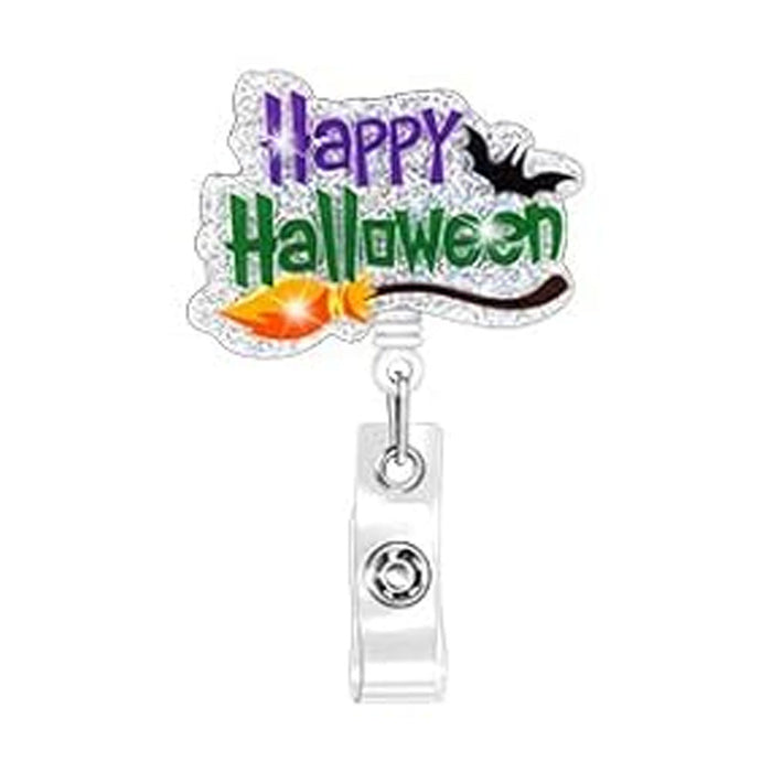 Wholesale Halloween Acrylic Retractable Clip Easy Pull Keychain JDC-KC-QiDing003