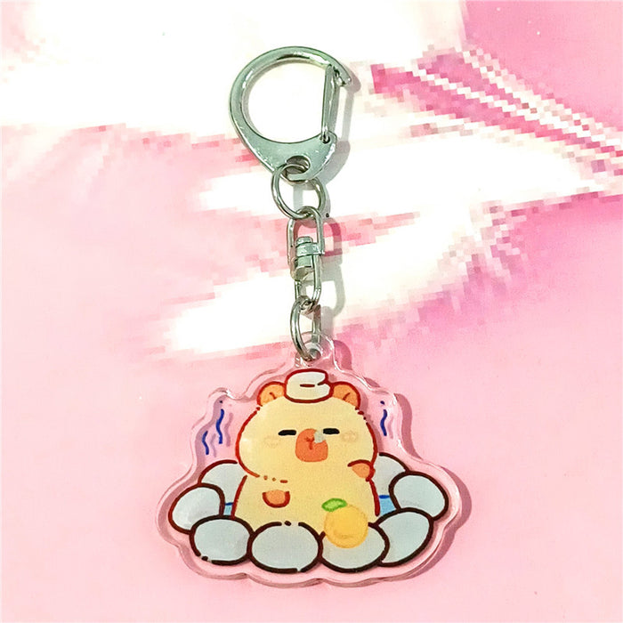 Wholesale Cartoon Keychain Acrylic Double-Sided Key Ring