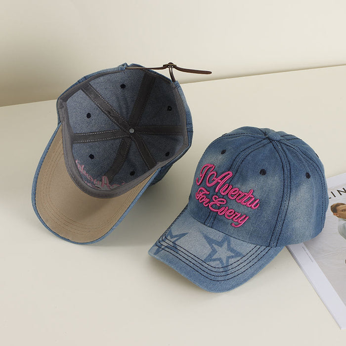 Wholesale Cowboy hat, casual duckbill hat, sun visor hat, embroidered letter versatile hat