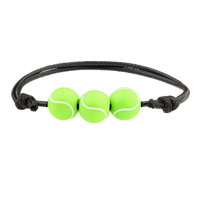 Wholesale Adjustable Elasticity Sports Bracelet, Football, Baseball Bracelet, Ball Beads, Handmade Rope