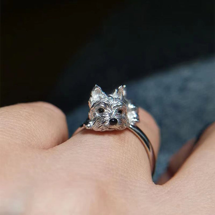 Wholesale Unique and niche design of puppy ring, exquisite gift, index finger ring for women