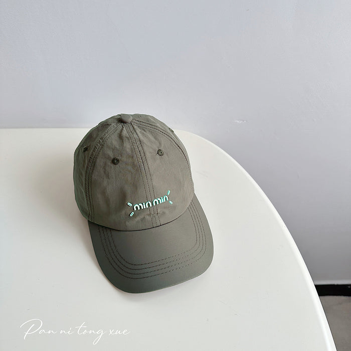 Wholesale Lightweight and breathable letter children's baseball cap, quick drying waterproof duckbill cap, girls' sun protection hat