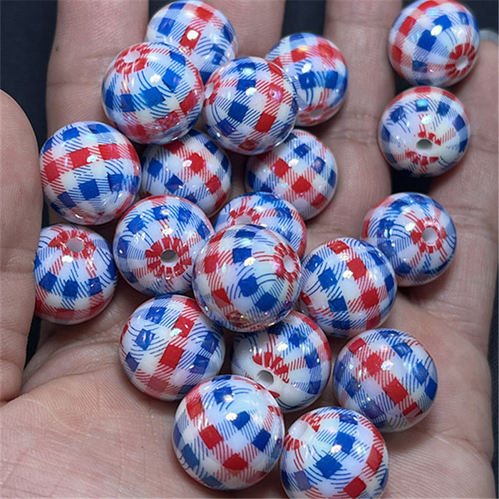 Wholesale 200pcs 16mm UV-plated Five-pointed Star Heart Leopard Print Resin Beads JDC-BDS-Xiaox006