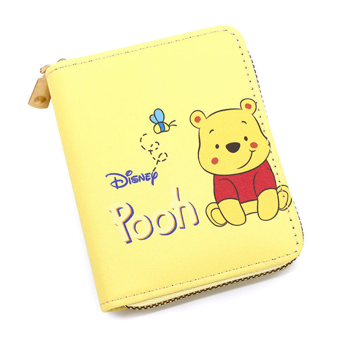 Wholesale cute fresh sweet women's wallet cartoon PU leather embossed wallet coin purse short pull wallet