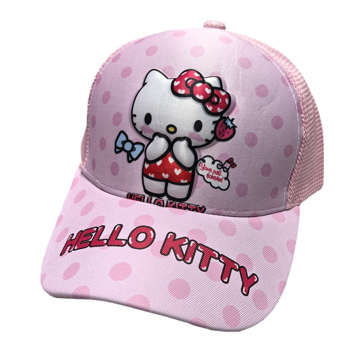 Wholesale 3D printed children's baseball cap, anime cartoon mesh cap, sun hat