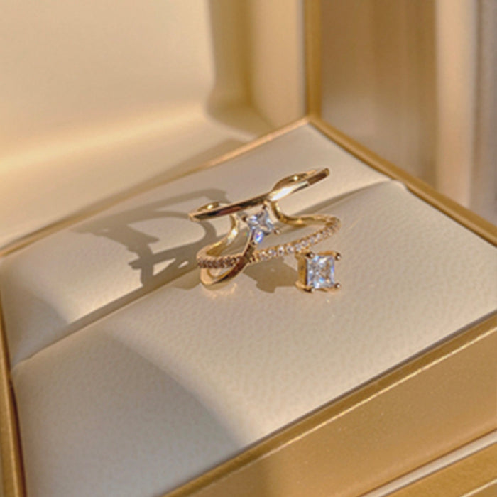 Wholesale Micro-inlaid Crystal Zircon Pearl Ring