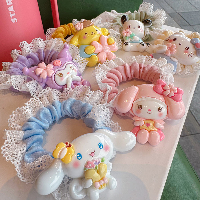 Wholesale Hair lace rubber band cute cartoon  hair band head rope does not hurt the hair elastic