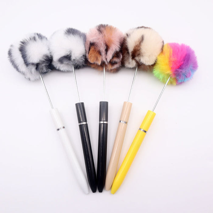 Wholesale Plush Ball Plastic Bead Pen JDC-PN-ChenYu001