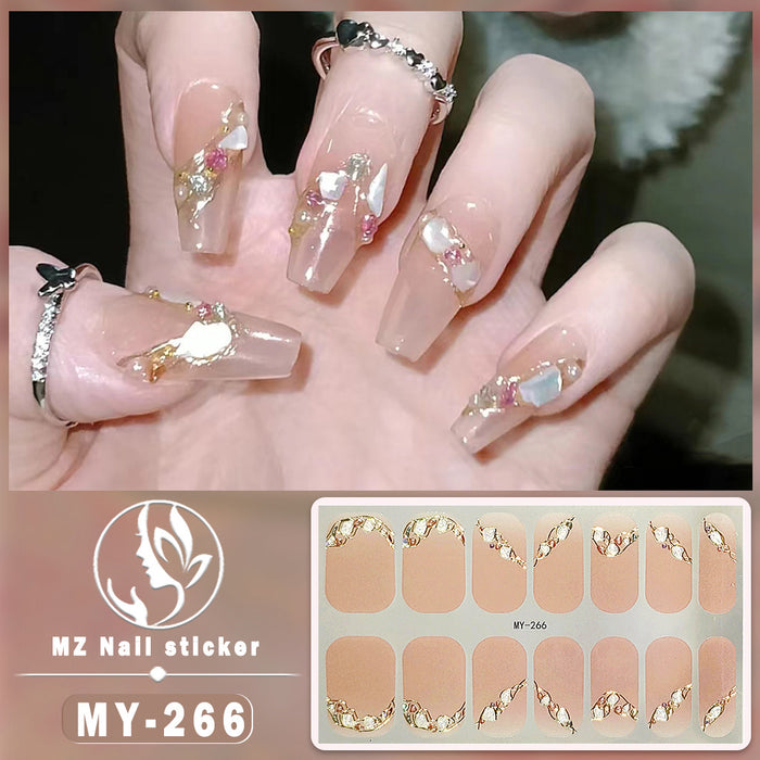 Wholesale 14 Pieces/sheet Butterfly Bake Free Gel Nails Kits Nail Stickers JDC-NS-ARS002