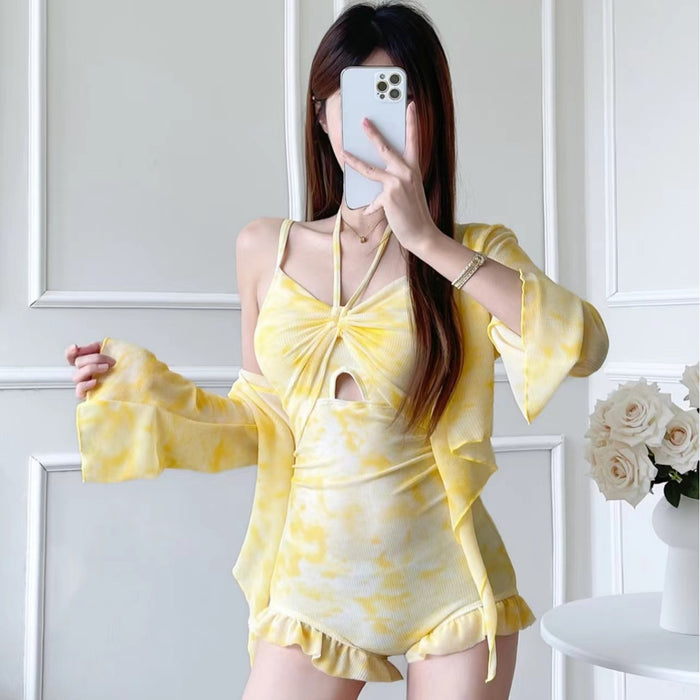 Wholesale One-piece swimsuit with a high-end and conservative skirt style