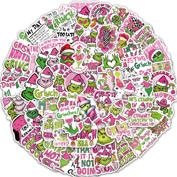 Wholesale 60pcs Pink Christmas Graffiti Stickers