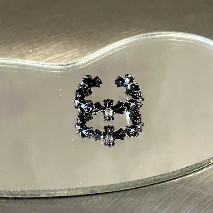 Wholesale Zircon ring with adjustable opening for niche high-end matching, light luxury and versatile new jewelry