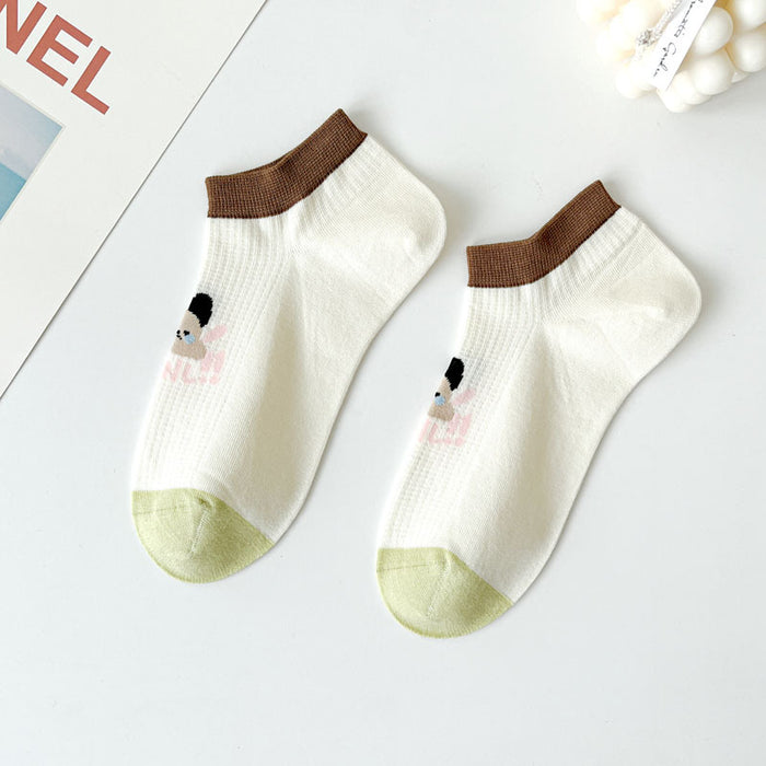 Wholesale Socks Thin Ship Socks Mesh Breathable Boneless Cute Cartoon Invisible Socks