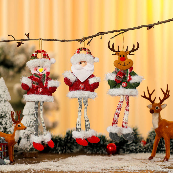 Wholesale Long-Legged Christmas Pendant Doll Christmas Small Gift Christmas Tree Pendant Decoration