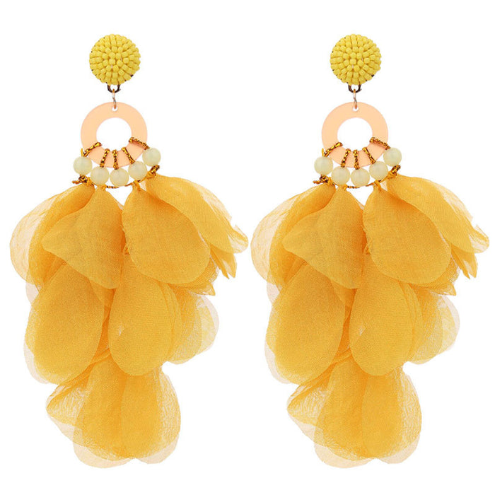 Wholesale Handmade Fabric Floral Earrings for Women JDC-ES-Gute061