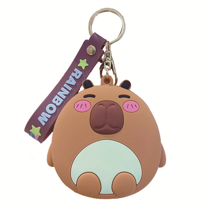 Wholesale Cartoon  Silicone Coin Purse Keychain Cute  Storage Bag Student Card Bag Keychain